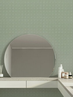 วอลเปเปอร์สไตล์โมเดิร์นลายตาข่าย สีเขียวขี้ม้า ZEA-B57W