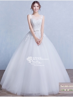 BR194 **พร้อมส่ง**ชุดแต่งงาน&ชุดเจ้าสาวแบบยาวสีขาวเกรดพรีเมี่ยม เปิดไหล่ มีแขน หรูหราน่ารัก สวยโดดเด่นไม่ซ้ำใคร