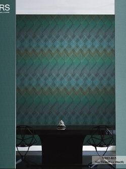 วอลเปเปอร์สไตล์โมเดิร์นกราฟฟิค สีฟ้าเขียว VDI2-B15