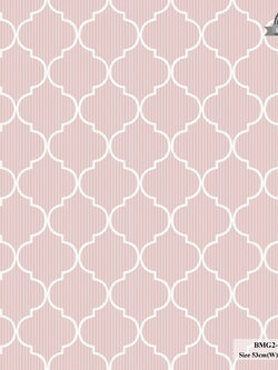 วอลเปเปอร์ ลายโค้งเรขาคณิต สีชมพู BMG2-B12