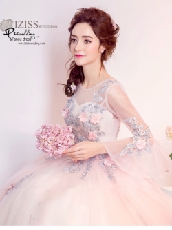 DL008 - **พรีออเดอร์** ชุดราตรี เดรสยาวออกงาน (Night party dresses) ชุดไปงานแต่งงานสวยๆ "ธีมสีโอโรส"