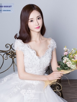 BR207 **พรีออเดอร์**ชุดแต่งงาน&ชุดเจ้าสาวแบบยาวสีขาวเกรดพรีเมี่ยม หรูหราน่ารัก สวยโดดเด่นไม่ซ้ำใคร