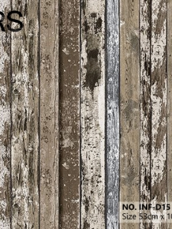 วอลเปเปอร์ลายไม้โทนสีน้ำตาลเข้ม INF-D15