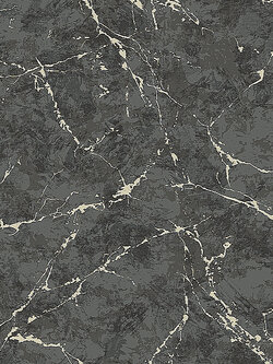 วอลเปเปอร์ลายหินอ่อนสีเทาดำ แทรกเส้นสีทอง PMI-C45W