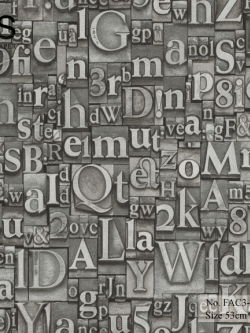 วอลเปเปอร์เยอรมัน ลายตัวหนังสือ No.FAC3-B27