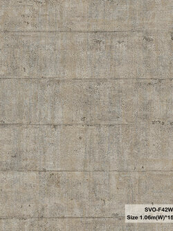 วอลเปเปอร์ลายคอนกรีต สีเทาปนน้ำตาล SVO-F42W
