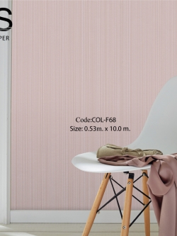 วอลเปเปอร์เทกเจอร์ลายเส้นพื้นสีชมพูนมเย็น COL-F68