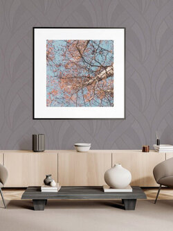 วอลเปเปอร์ลายเส้น สีเทาเข้มอมน้ำตาล HAM-D22