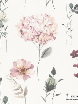 วอลเปเปอร์ลายดอกไม้สีชมพู KID2-B38