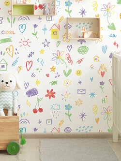 วอลเปเปอร์การ์ตูนห้องเด็ก Crayon No.DW-C05W