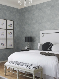 วอลเปเปอร์ลายปูนเปลือยผิวขัดมันโทนสีเทาเงิน MDA-B36