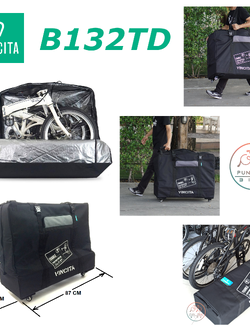 Vincita : B132TD กระเป๋าจักรยานพับ 20 นิ้ว รุ่นสี่ล้อ