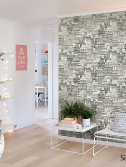 วอลเปเปอร์ลาย ลายรูปเมือง ตึก PPL-J71