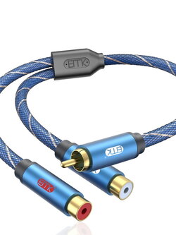 ERTK RCA1หัวเป็น2หัว สายสัญญาณเสียง RCA ตัวผู้ เป็น 2 RCA ตัวเมีย สำหรับเครื่องเสียง ประกันศูนย์ไทย