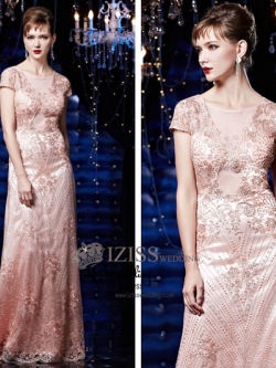 T020**พรีออเดอร์เดรสสีชมพู**ชุดราตรียาวสีชมพูทั้งชุด แขนสั้น เล่นดีเทลตกแต่งเลื่อมทั้งชุด ชุดเข้ารูป สวยหรู งานเกรดพรีเมี่ยม ไฮโซมากๆ ค่ะ