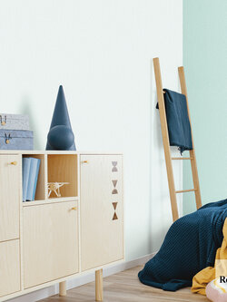 วอลเปเปอร์ สีฟ้าอ่อนพาสเทล KARA-F118W