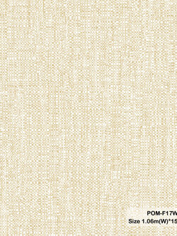 วอลเปเปอร์ลายผ้า สีครีมทอง POM-F17W