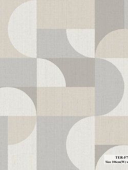 วอลเปเปอร์สไตล์โมเดิร์นสีเทาเงิน TER-F71W