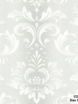 วอลเปเปอร์ ลายหลุยส์คลาสสิค โทนสีเทาอ่อน CON3-M22