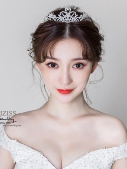 AC012 **พรีออเดอร์**ชุดเทียร่า มงกุฎเพชร ชุดเครื่องประดับเจ้าสาวสวยหรูดุจเจ้าหญิง