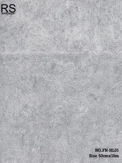 วอลเปเปอร์ ลายเทกเจอร์ปูนเปลือย สีเทา FN-HL01