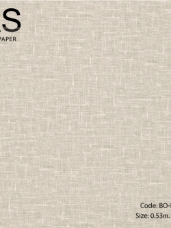 วอลเปเปอร์เทกเจอร์ผ้าพื้นโทนสีน้ำตาลอมสีครีม BO-B20