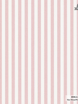 วอลเปเปอร์ลายทางขนาด 1.6 เซ็นฯ สีชมพูสลับสีขาว BMG2-B05