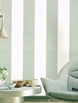 วอลเปเปอร์ลายทางเรียบๆสีขาวสลับเทา ขนาดช่อง 13.4 ซม. BES2-B149W