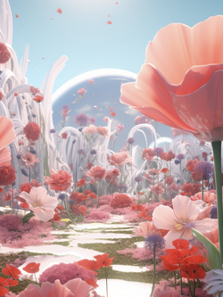 วอลเปเปอร์ภาพดอกไม้ (สั่งผลิต)