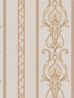 วอลเปเปอร์ วินเทจลายทางเนื้อหนา สีครีมงาช้าง No.BLE-B22