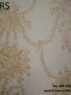 วอลเปเปอร์ ลายดอกไม้วินเทจ No.BRT-S58