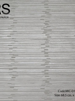 วอลเปเปอร์ลายเส้นขวางสีเงินเมทัลลิกพื้นสีเทา MIC-D13