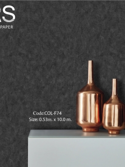 วอลเปเปอร์ลายปูนเปลือยพื้นสีดำ COL-F74