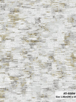 วอลเปเปอร์สไตล์ Abstract สีเทาทอง ATI-B38W