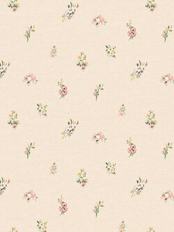 วอลเปเปอร์ลายดอกไม้เล็กสีชมพู พื้นสีโอรส BLO-C36W