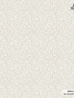 วอลเปเปอร์ลายใบไม้เล็กๆ สีน้ำตาล พื้นสีขาว BMG2-B17