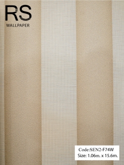 วอลเปเปอร์ลายทางโมเดิร์นโทนสีครีม SEN2-F74W