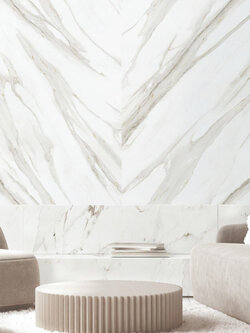 วอลเปเปอร์ลายหินอ่อน สีขาวเทา ST4-C09W