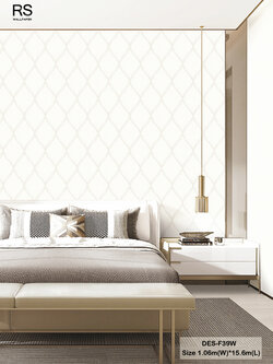 วอลเปเปอร์สไตล์โมเดิร์น สีขาว DES-F39W