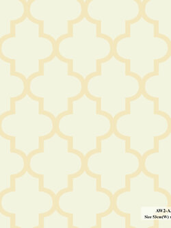 วอลเปเปอร์ลายโค้งดอกจิก โทนสีครีม AW2-A34