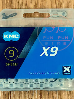 KMC : X9 โซ่ 9 สปีด สีเงิน 116 ข้อ