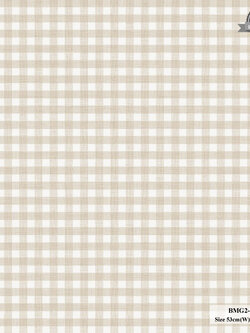 วอลเปเปอร์ลายตารางสก๊อต สีน้ำตาลขาว BMG2-B10
