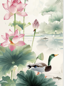 วอลเปเปอร์ภาพดอกบัว (สั่งผลิต)