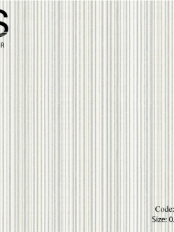 วอลเปเปอร์เทกเจอร์เส้นตรงสีเงินสลับสีขาว LA7-M51