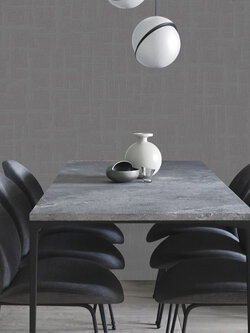 วอลเปเปอร์สไตล์โมเดิร์น ลายตาราง สีเทาเข้ม ATI-B49W