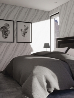 วอลเปเปอร์ลายหินอ่อน สีเทา No.STL-J03