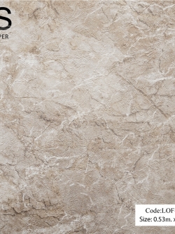 วอลเปเปอร์ลายหินอ่อนผิวหยาบโทนสีน้ำตาลอมเหลือง LOF-B14