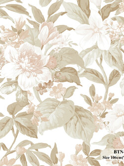 วอลเปเปอร์ลายดอกไม้ สีชมพู BTN-C09W