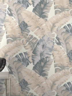 วอลเปเปอร์ลายใบตองพื้นสีขาว (Tropical style) YUC-B26