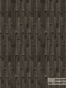 วอลเปเปอร์สไตล์ญี่ปุ่นลายไม้ไผ่เล็ก สีดำอมน้ำตาล SVO-F37W